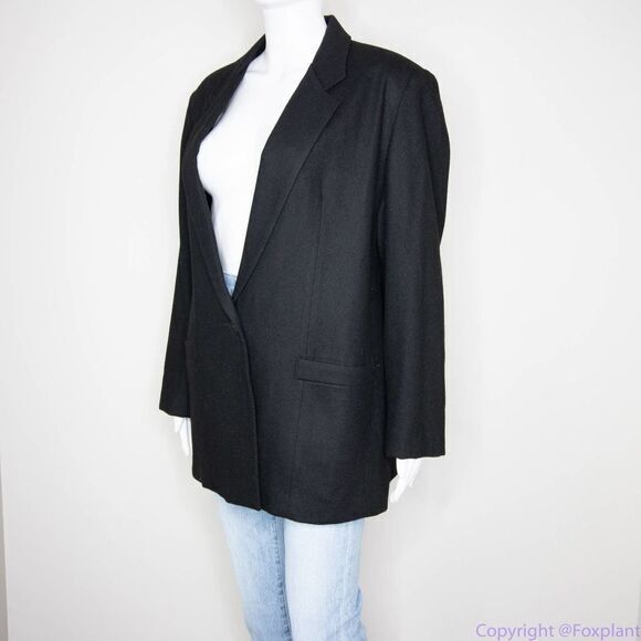 Vintage Dumas women's 100% Wool USA‎ made black blazer jacket, size 14 - Picture 8 of 16